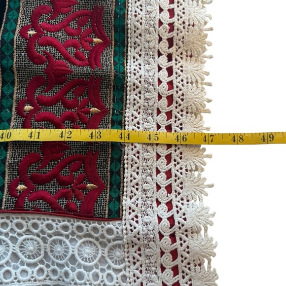 Asopalav Indian Salwar Kameez Black Red White XL Embroidered Lace Sheer Sleeves - Picture 14 of 15